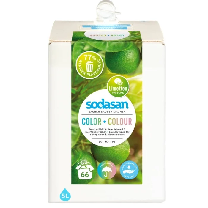 Sodasan Tvättmedel Color Lime Bag-in-Box 5 liter