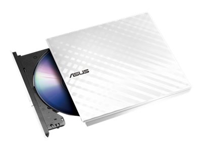 ASUS SDRW-08D2S-U LITE - Diskenhet - DVD±RW (±R DL) / DVD-RAM - 8x/8x/5x - USB 2.0 - extern - vit