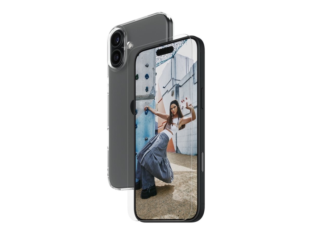 SAFE. by PanzerGlass - 2-i-1 Skydd - baksidesskydd för mobiltelefon - termoplastisk polyuretan (TPU) - transparent - med skärmskyddare - för Apple iPhone 16 Plus