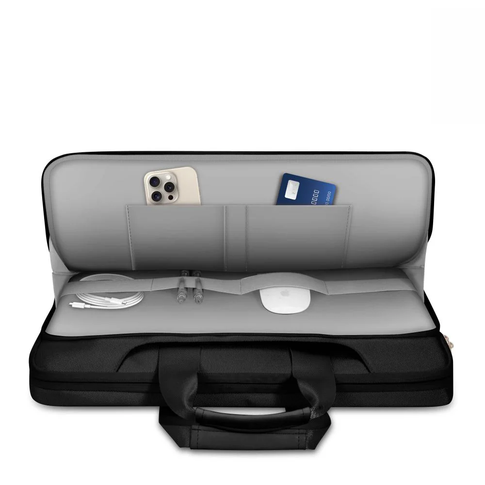15-16 Tech-Protect Laptop-väska med fickor - svart, bild 4