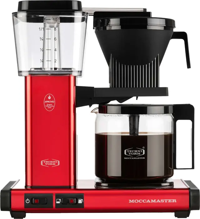 Moccamaster Optio kaffebryggare, Red Metallic