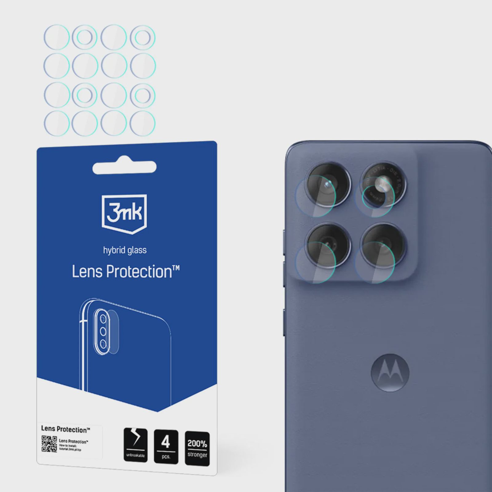 3mk Linsskydd – Hybridglas för kameralinsen till Motorola Edge 60 Fusion
