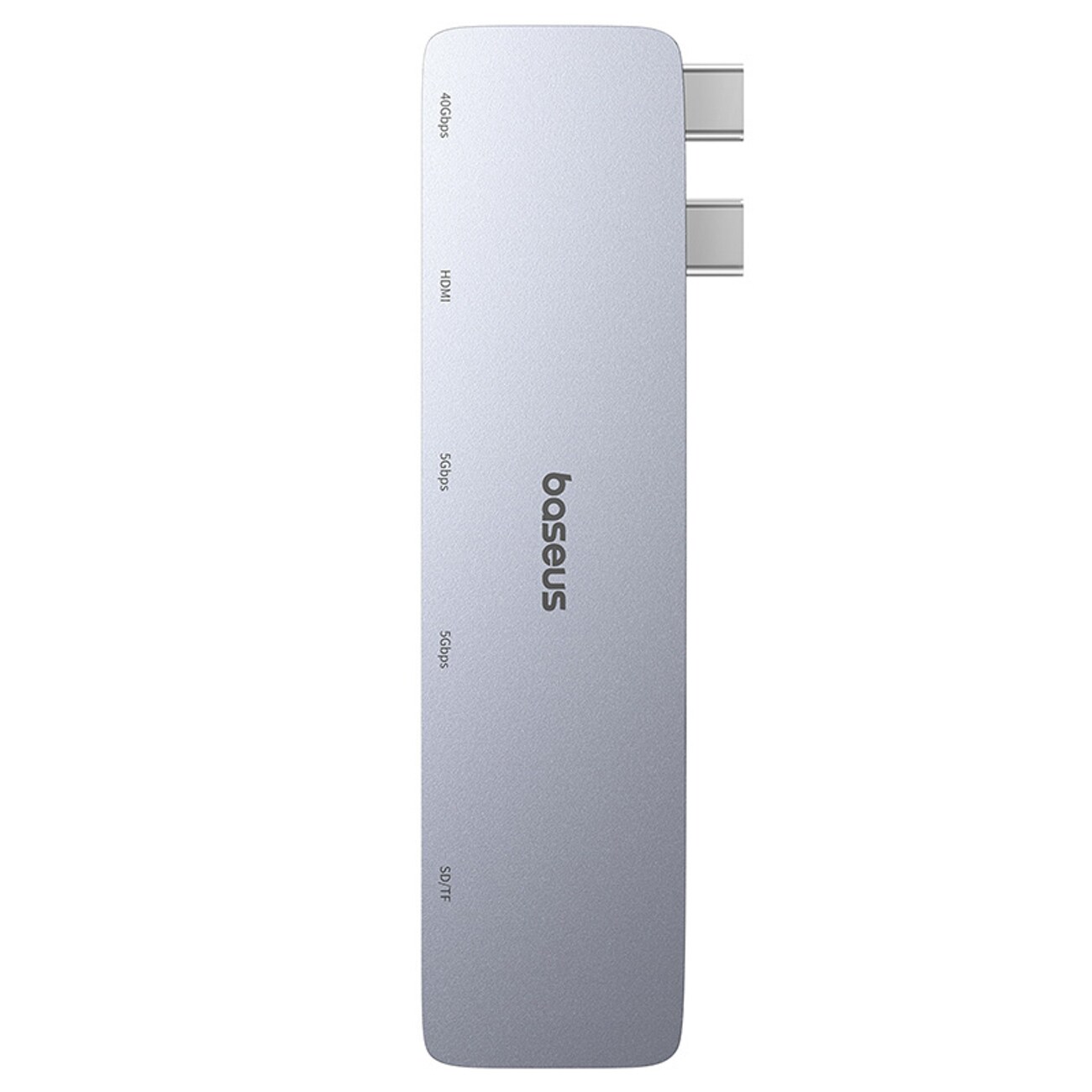Baseus UltraJoy 6-i-1 USB-C-hubb 40 Gb/s USB 3.0 HDMI 4K SD/microSD-kortläsare – grå, bild 2