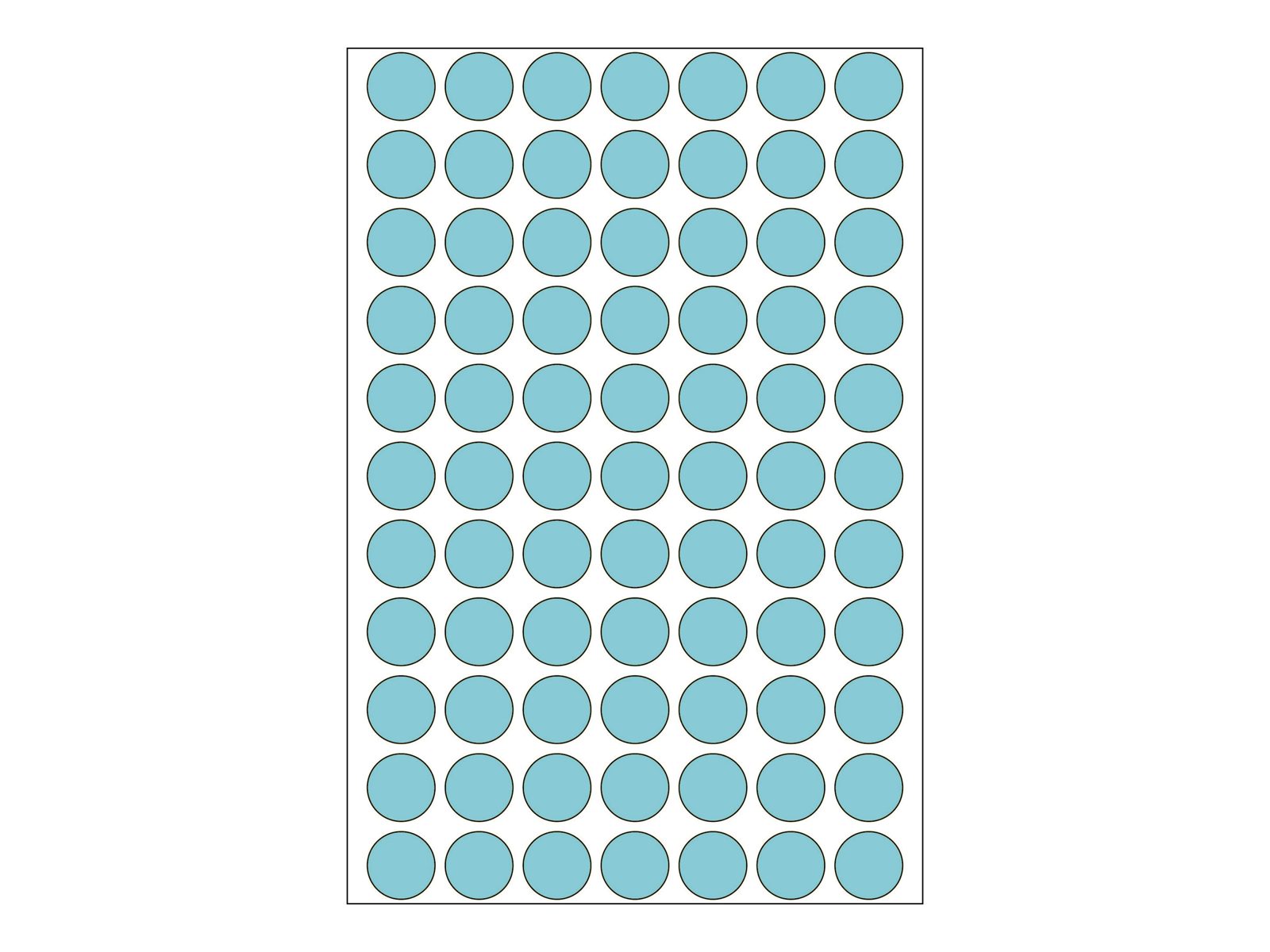 HERMA - Papper - matt - permanent häftning - blå - 13 mm rund 2464 etikett (er) (32 ark x 77) etiketter