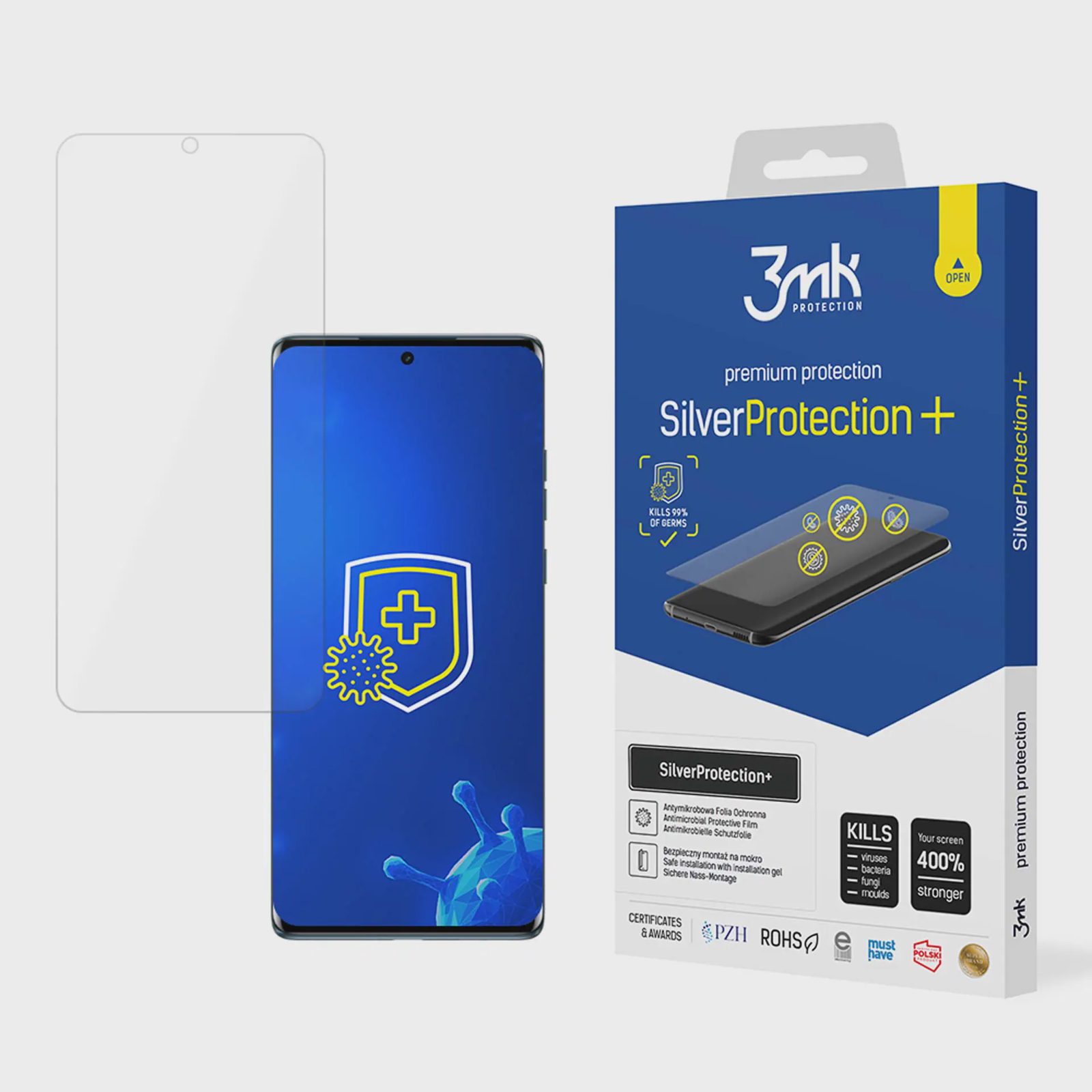 3mk SilverProtection+ antibakteriell skyddsfilm för Motorola Edge 50 Fusion