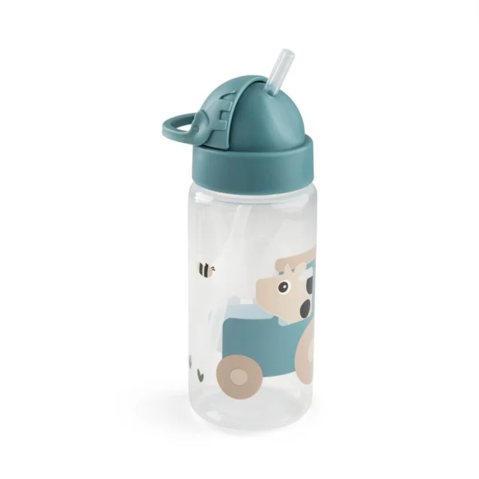 Done by Deer Straw bottle Tiny Farm Blue 350 ml, bild 2