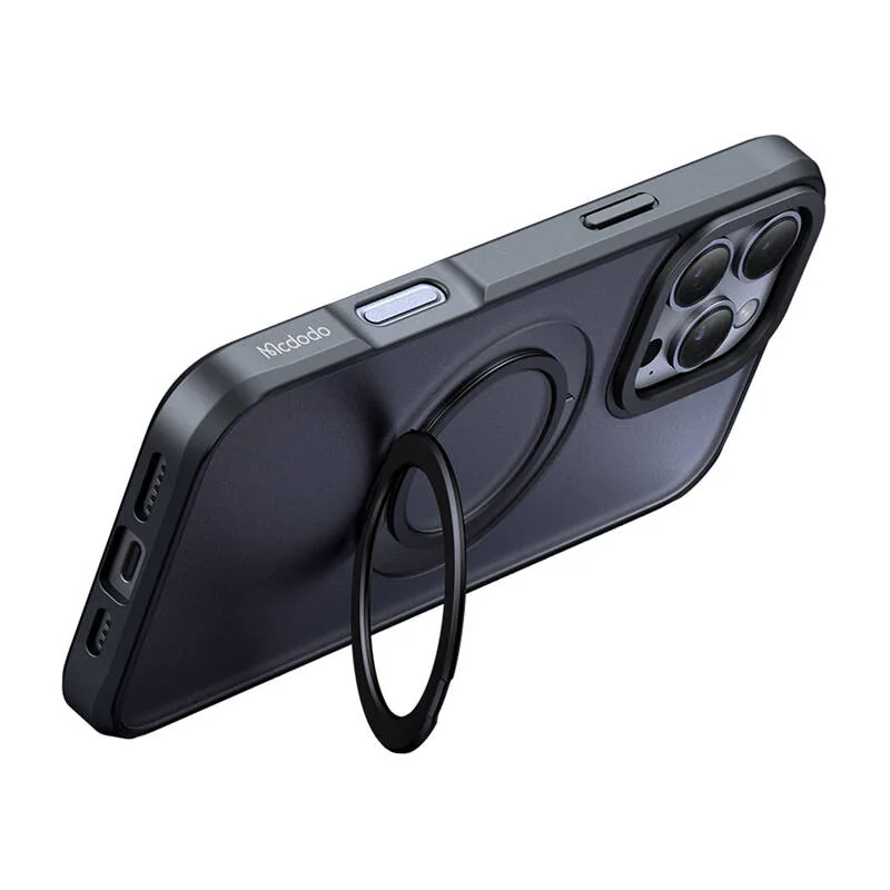 McDodo PC-4933 MagSafe-fodral för iPhone 16 Pro Max med stativ (svart), bild 3