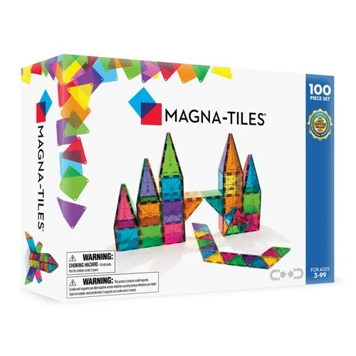 Magna-Tiles - Clear colors - 100 Delar