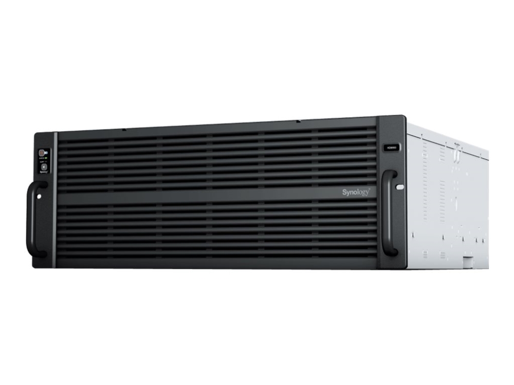 Synology High Density HD6500, 60-bay NAS, Dual Intel Xeon 10-Core 4210R, 64 GB RAM, 2x10GbE+2x1Gbe, rackmonterbar 4U