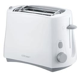Cloer 331, 2 skivor, Vit, 825 W, 230 V, 0,97 m, 170 x 280 x 180 mm
