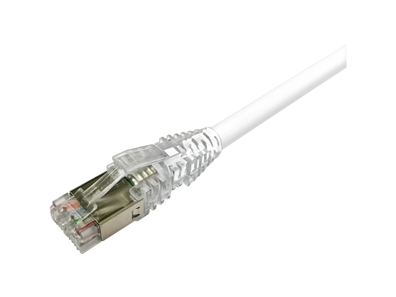 NETCONNECT patchkabel kat 6A S/FTP PiMF, längd 25,0 m, vit, LSZH mantel