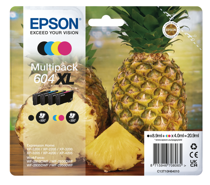 Epson T604XL multipack 4-färgs bläckpatron, bild 3