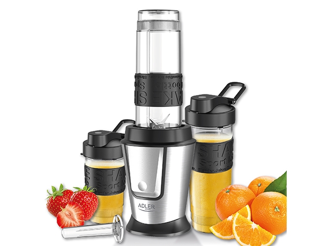 Adler AD 4081 sportblender 800 W 0,57 l iskrossning svart/rostfritt stål