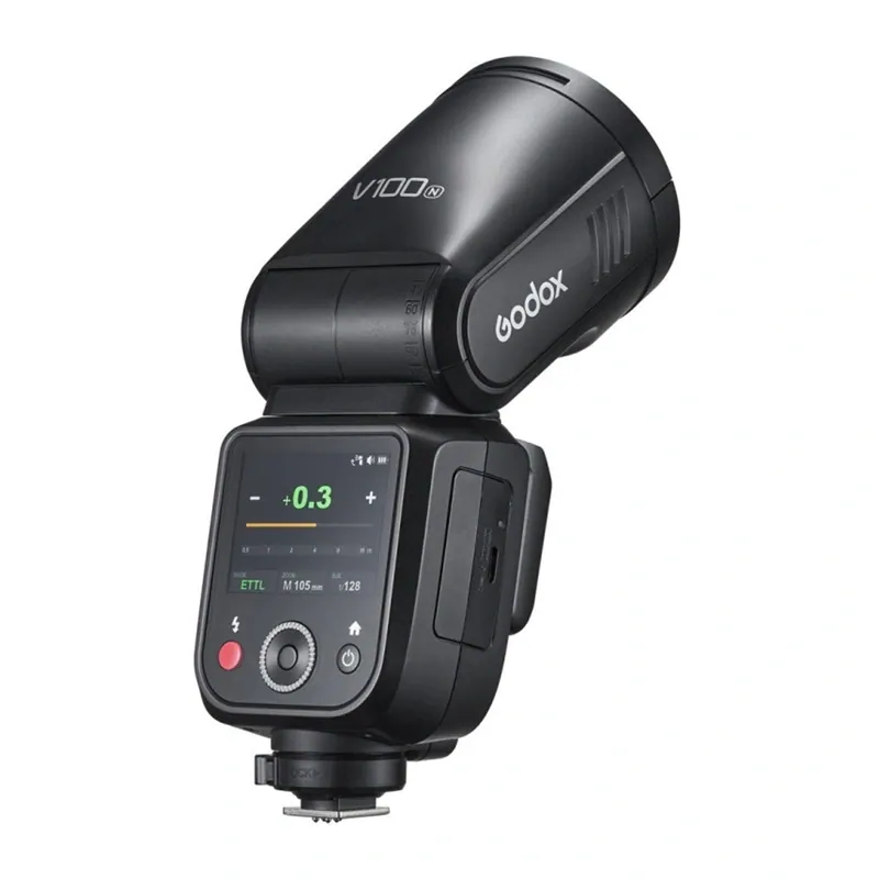 Godox Speedlite V100 blixt, Nikon