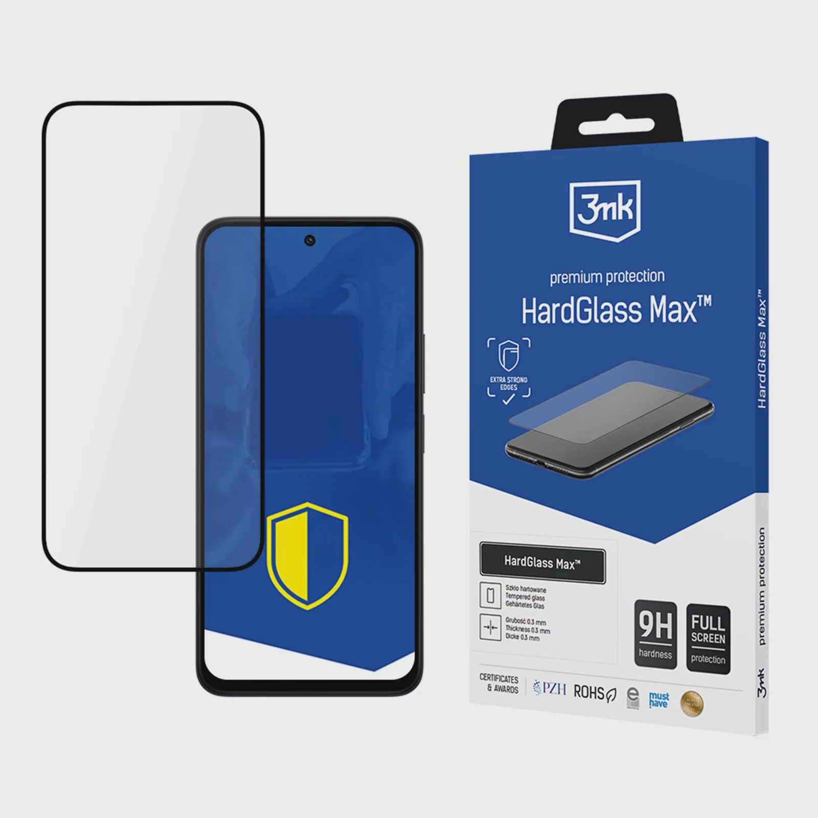 Förstärkt helskärm härdat glas 3mk HardGlass Max Svart för Xiaomi Redmi 15 5G