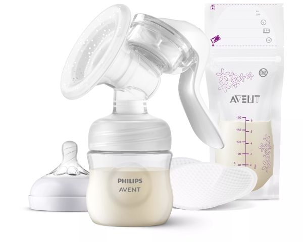 Philips AVENT SCF430/20 Manuell bröstpump, Manuell, Transparent, Vit, bild 5