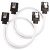 Corsair SATA-kabel Rak Vit 30cm 2-pack