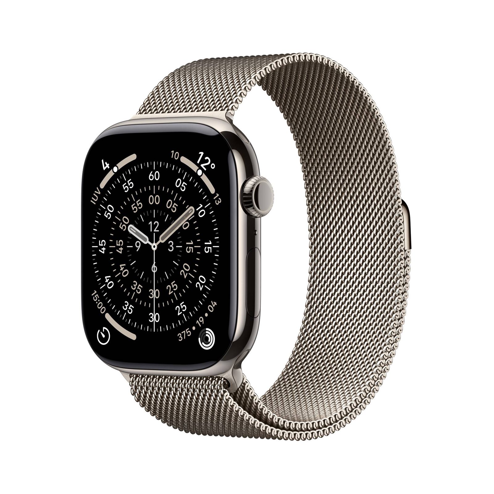 Apple Watch Series 11 GPS + Cellular 46mm Naturlig Titanboett med Naturlig Milanesisk loop - M/L, bild 3
