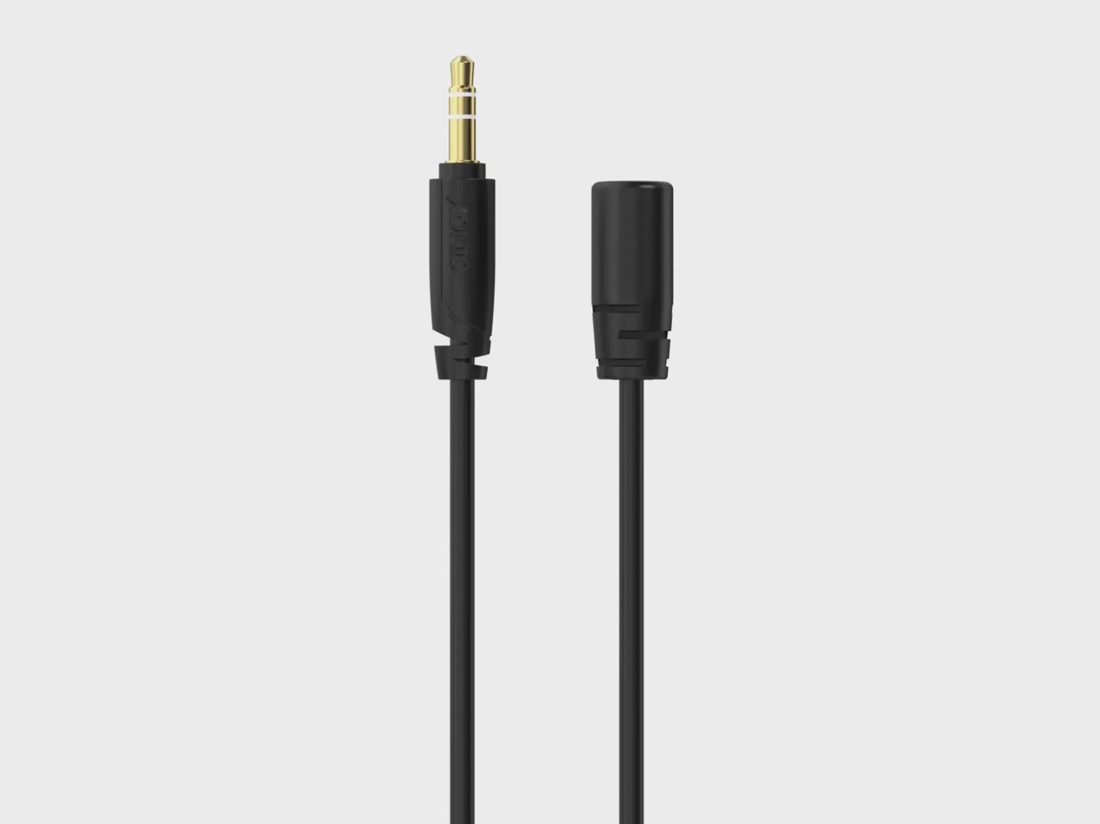 Sinox PRO 3,5mm förlängningskabel. 3m. Svart, 3,5mm, Hankoppling, 3,5mm, Honkoppling, 3 m, Svart