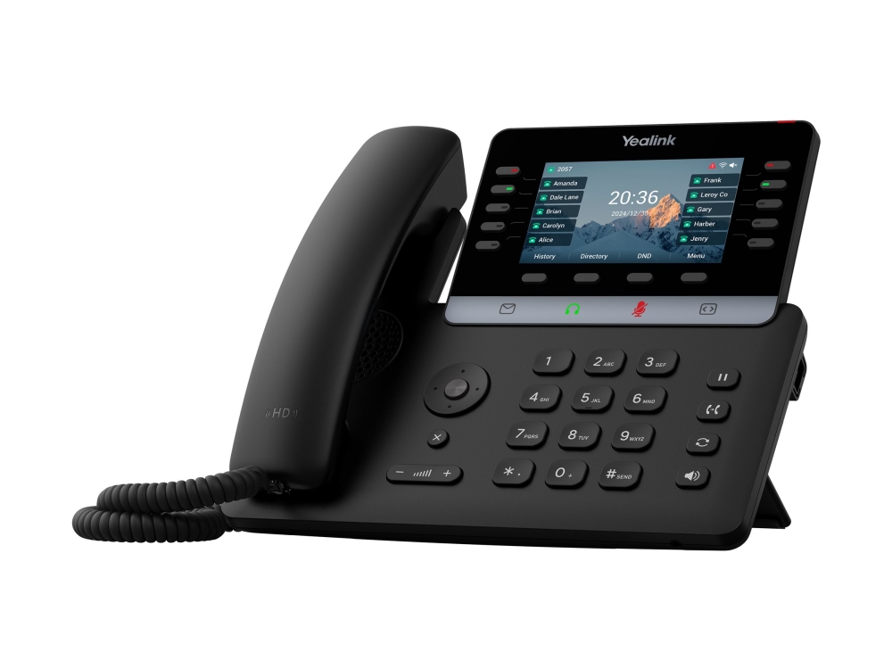 Yealink SIP-T74U - VoIP-telefon med nummerpresentation/samtal väntar - 10-riktad samtalsförmåg - SIP, SIP v2, ICE