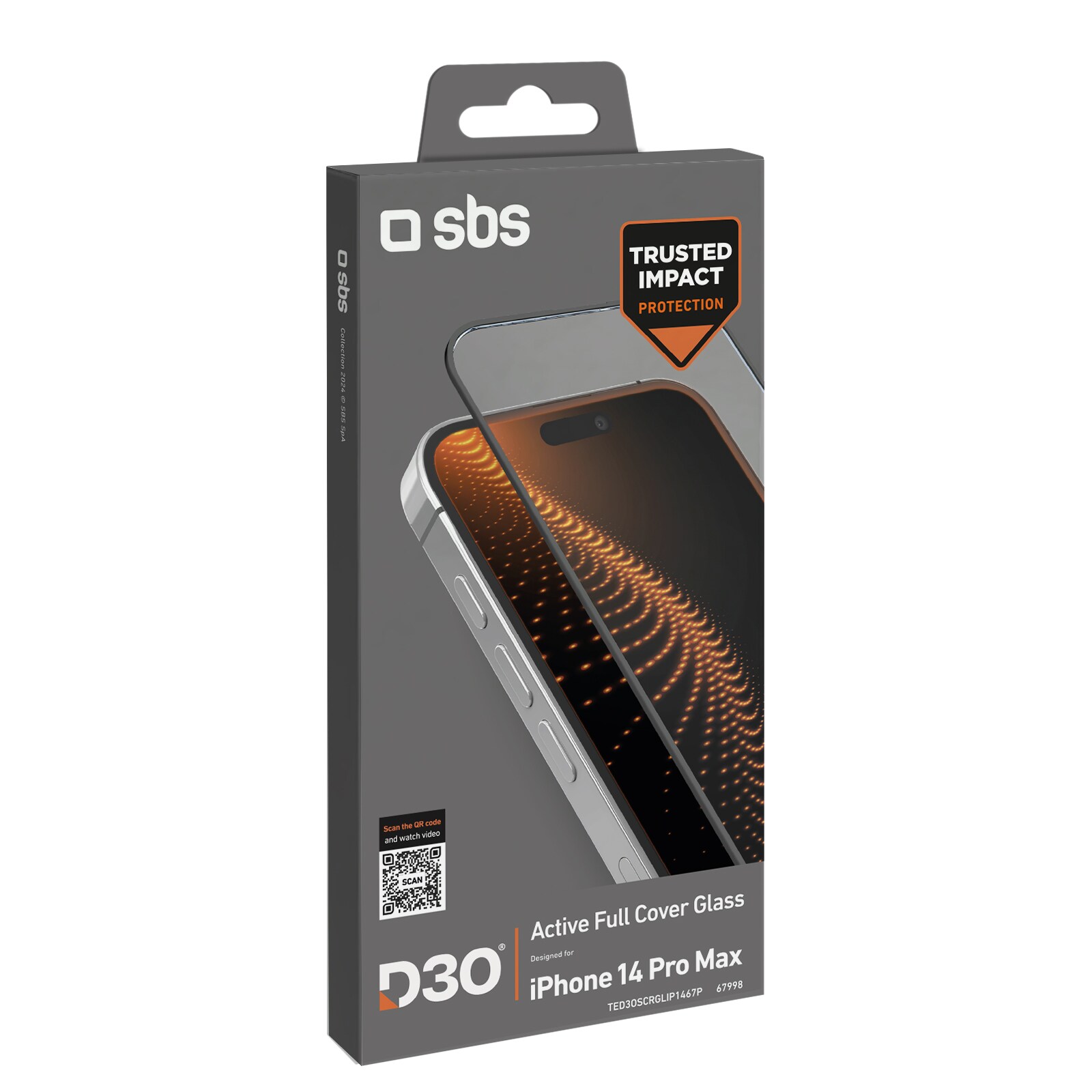 SBS D3O härdat glas med ram för iPhone 14 Pro Max, bild 4