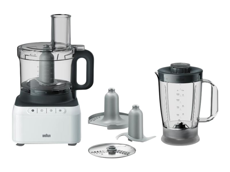 Braun FP 3131 WH - Matberedare - 800 W - vit / grå
