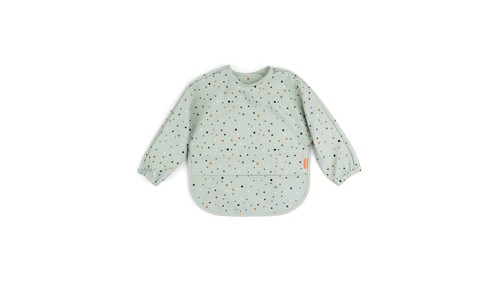 Done by Deer Sleeved Pocket Bib Happy Dots, Green, bild 4
