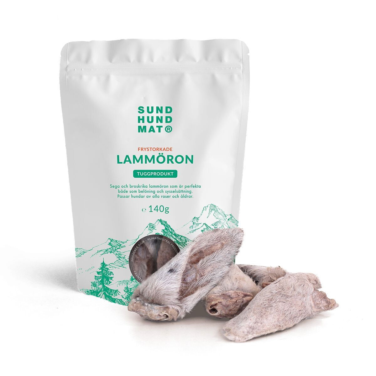 Sund Hundmat Frystorkade Lammöron 140g