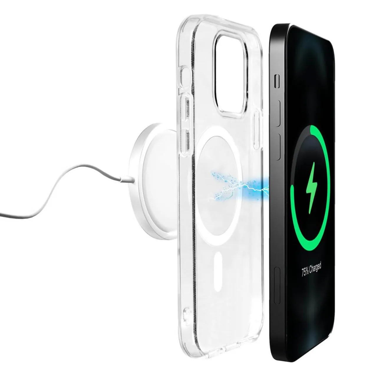 Puro Lite Mag MagSafe silikonfodral för iPhone 14 Pro - Transparent, bild 2