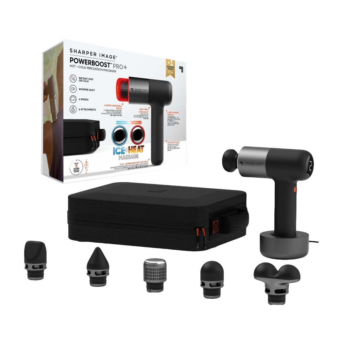 SHARPER IMAGE Powerboost Pro Hot & Cold massagepistol