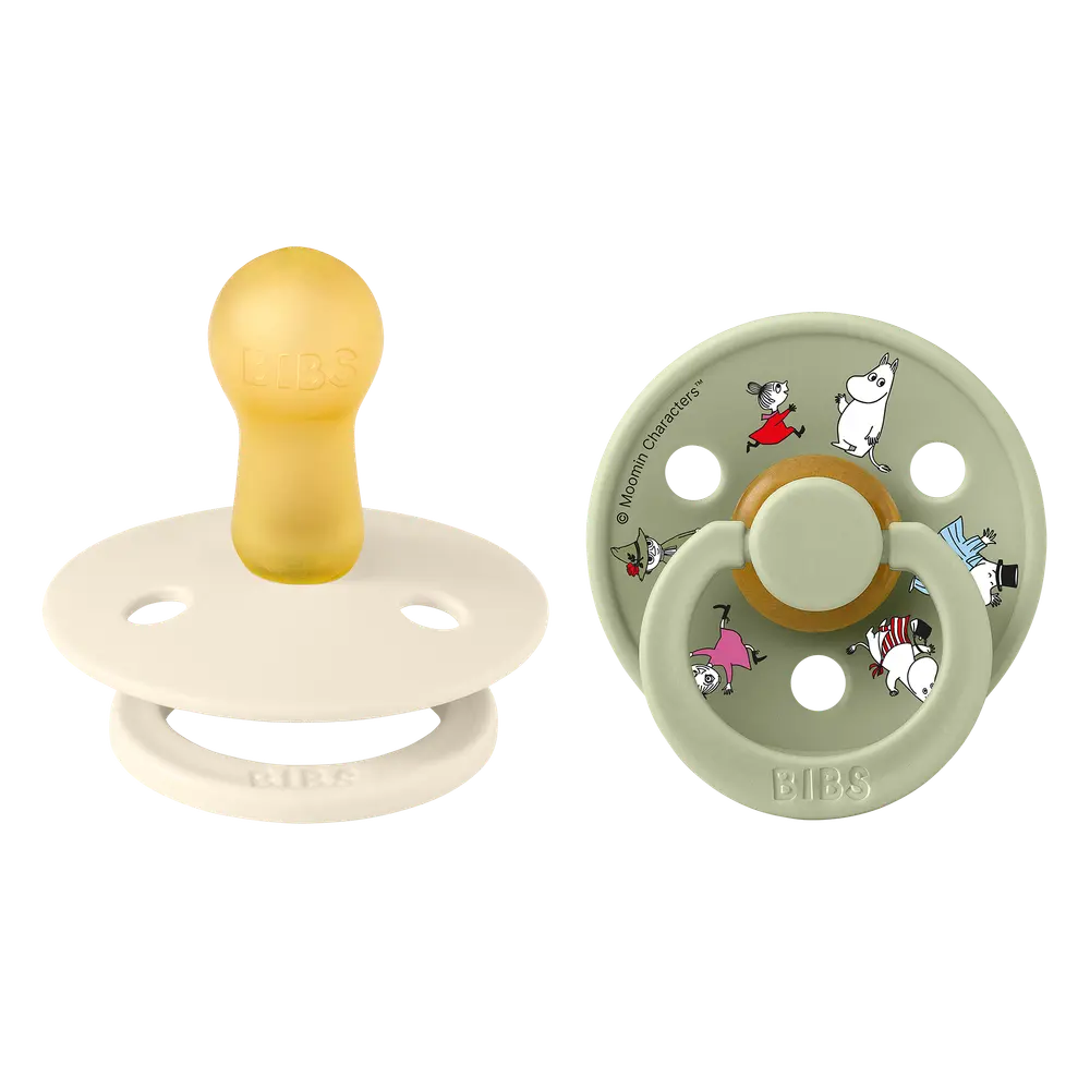 Bibs x Moomin Pacifier Colour 2-pack Friends Latex Size 2, Ivory Mix, bild 3