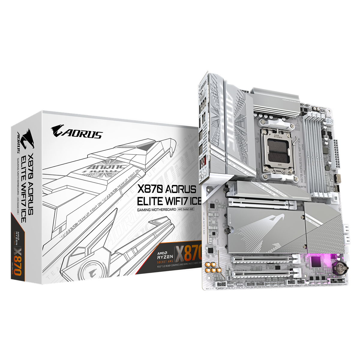GigaByte X870 AORUS ELITE WIFI7 ICE moderkort