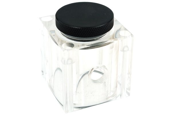 Alphacool 13140, Reservoir, mässing, Plexiglas, Polyoximetylen (POM), Svart, Transparent, Alphacool DC-LT, 49 mm, 49 mm