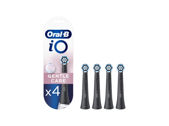 Oral-B iO Gentle Care tandborsthuvuden, 4-pack, svart