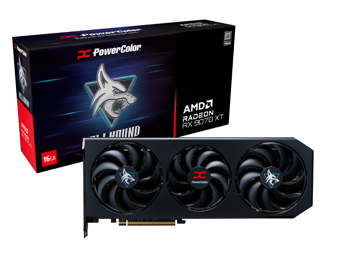 Powercolor HELLHOUND AMD Radeon RX 9070 XT 16GB grafikkort, bild 4