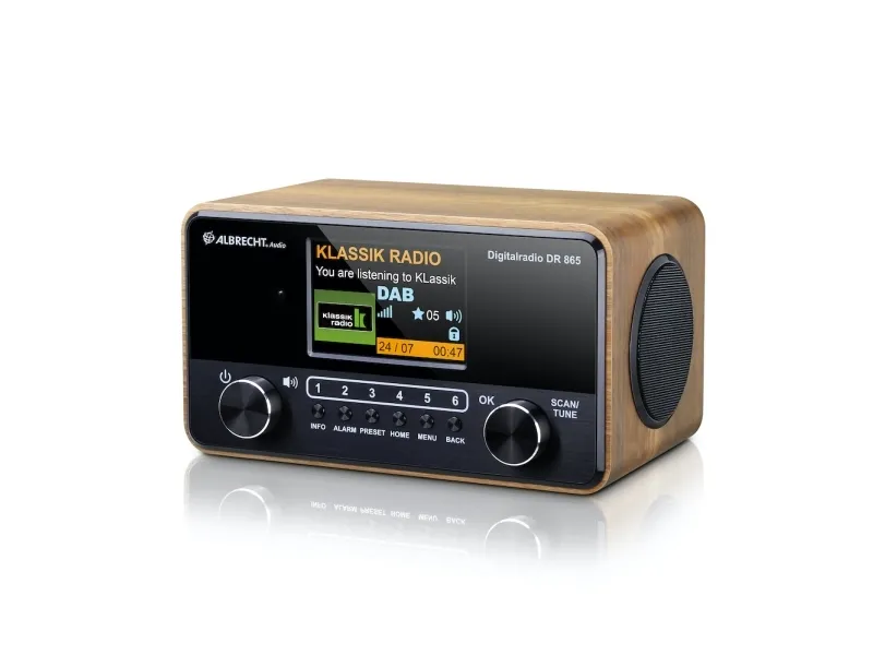 Albrecht DR 865, Bärbar, Digital, DAB+, FM, 14 W, TFT, 10,2 cm (4)