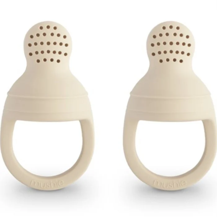 Mushie Smaknapp Silikon 2-pack, Shifting Sands