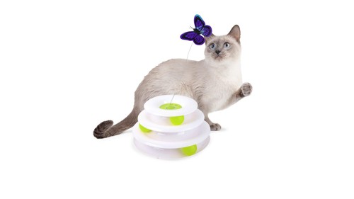 All For Paws - Cat Toy Interactive Tower Of Butterfly 25X25X14Cm - (787.7560), bild 3