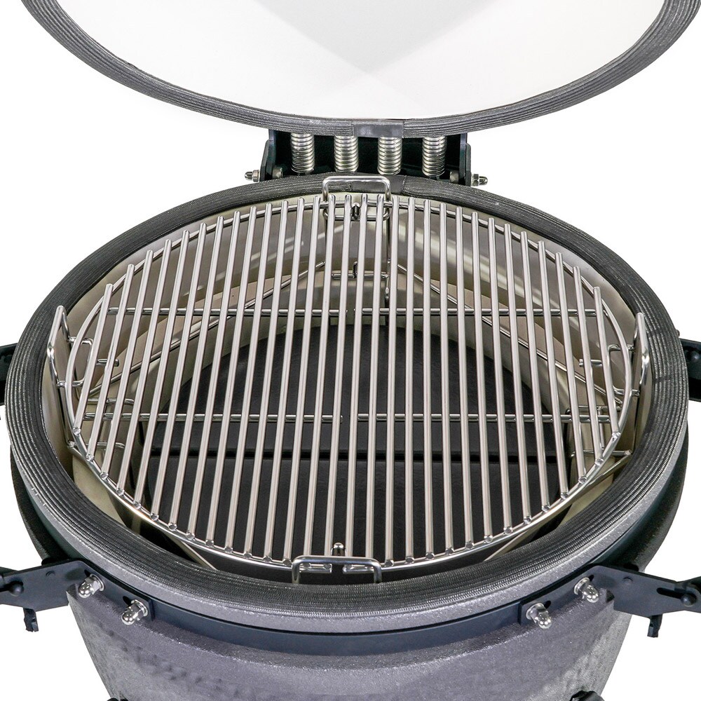 Kamado kolgrill med högkvalitativ keramisk konstruktion och mångsidigt grillsystem, bild 5