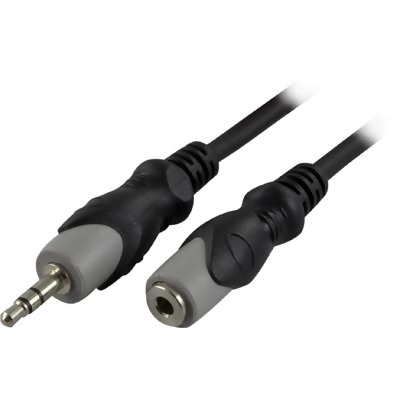 Förlängningsljudkabel stereo 3,5 mm, 5 meter - Svart