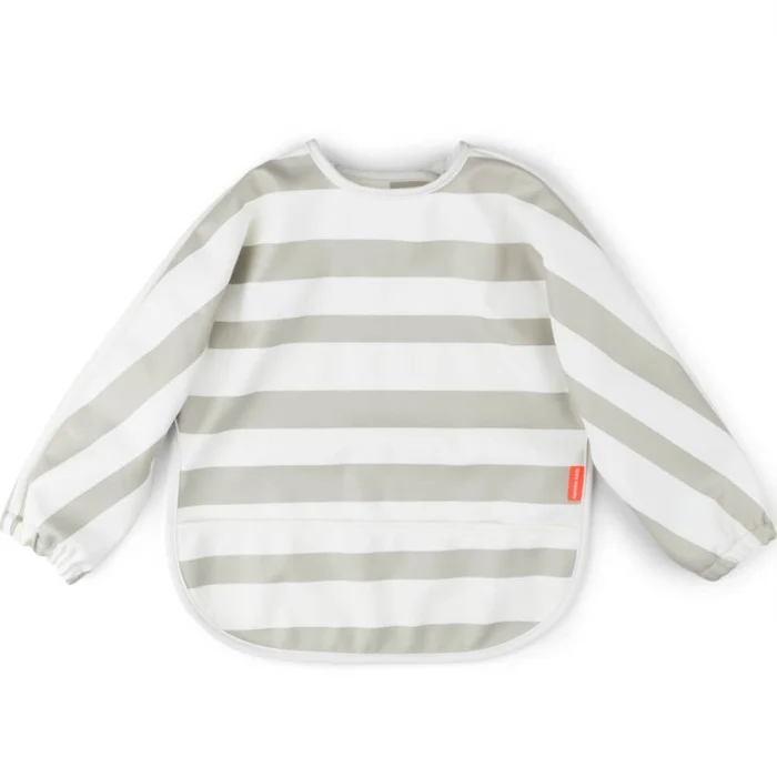 Done by Deer Sleeved Pocket Bib Stripes, Sand
