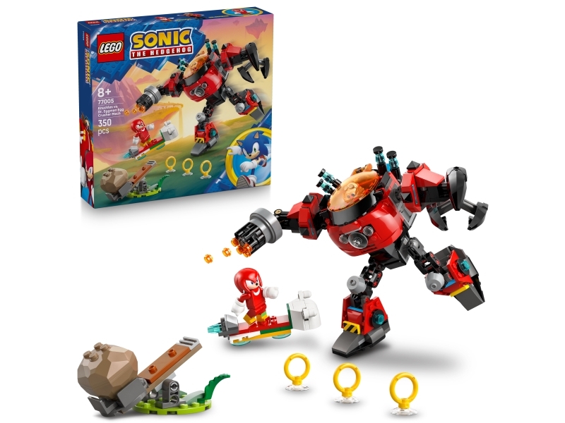LEGO Sonic Knuckles mot Dr. Eggmans Egg Crusher robot 77005, bild 4