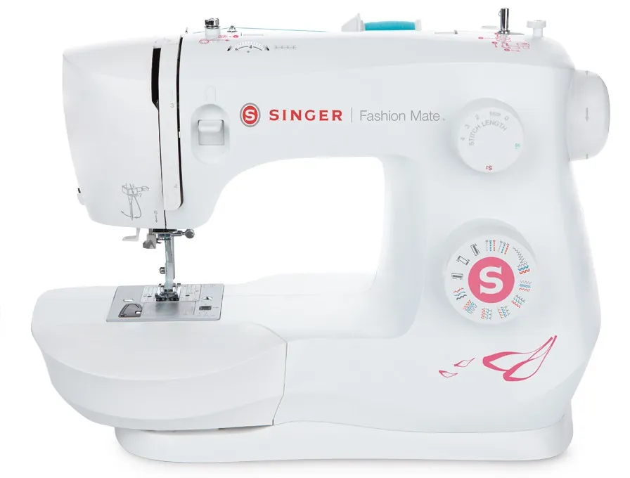 Singer Fashion Mate 3333 symaskin, 23 sömmar, 1 knapphål, vit