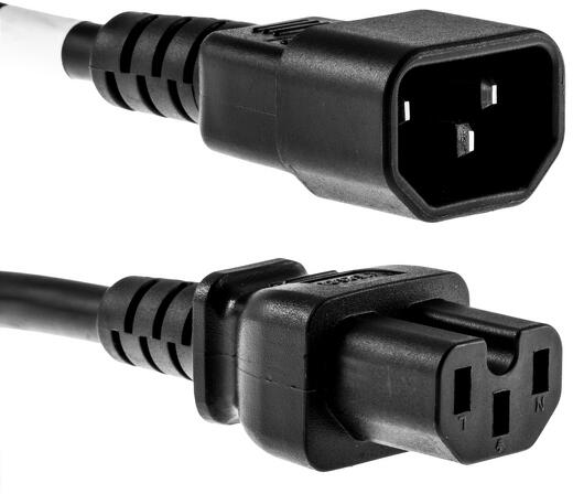 Strömkabel LinkIT C15/C14 LSZH 3x1,50mm², 3 meter - Svart, bild 3