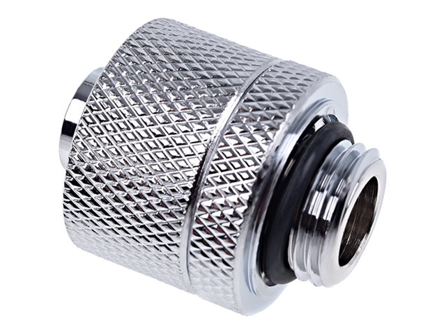 Alphacool Eiszapfen Connector Series Straight Socket 16/10mm - Klämringskoppling för vätskekylsystem - krom