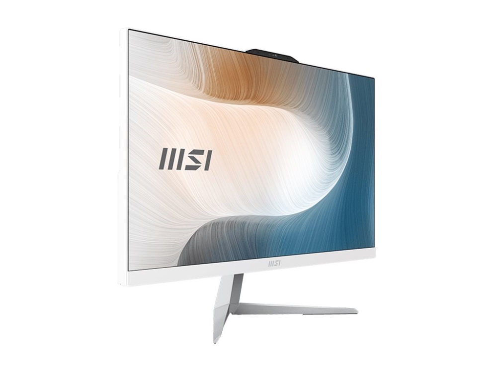 MSI Modern AM242 1M 1220EU - Allt-i-ett Core 5 120U / upp till 5 GHz - RAM 8 GB - SSD 512 GB - NVMe - Intel Graphics - Gigabit Ethernet, IEEE 802.11ax (Wi-Fi 6E), Bluetooth 5.3 - Win 11 Pro - skärm: LED 23.8 1920 x 1080 (Full HD) - vit