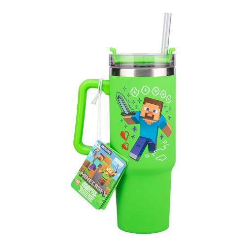 Minecraft Green 900ml Multiway Travel Cup Straw