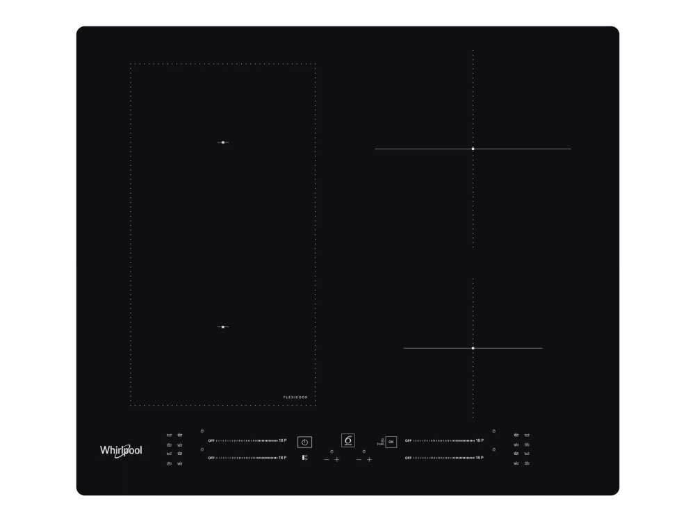 Whirlpool Filo WL S7960 NE - Induktionshäll - 4 kokplattor - Fördjupning - bredd: 56 cm - djup: 48 cm - svart