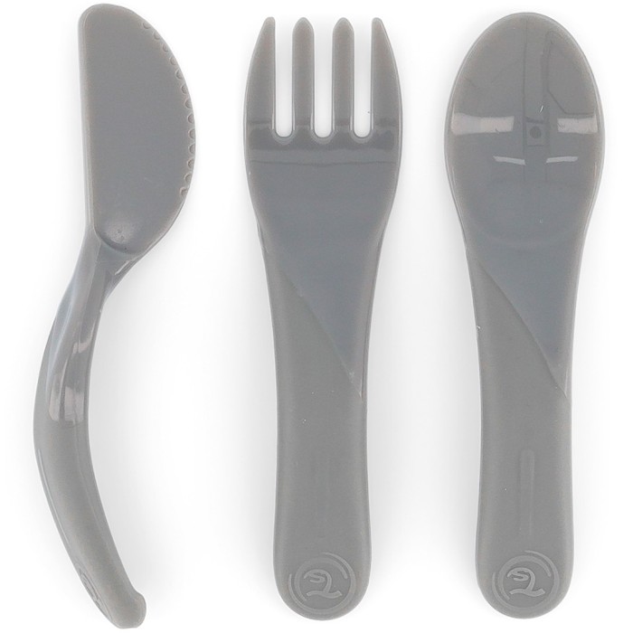 Twistshake Learn Cutlery 6+m Pastel Grey