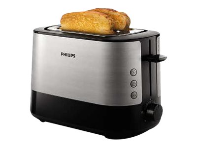 Philips Viva Collection HD2637 - Brödrost - 2 skiva - 2 Kortplatser - svart